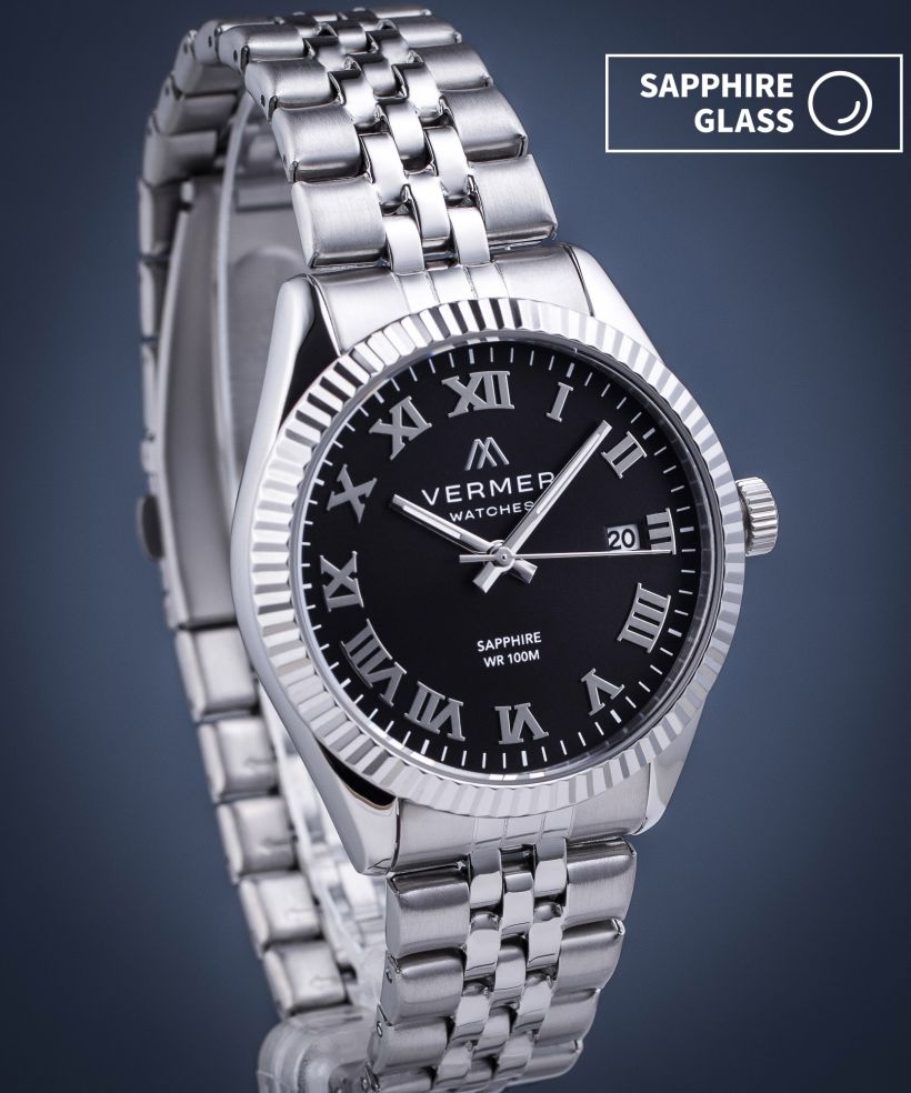Годинник Чоловічий VERMER Aegean Black Silver Steel