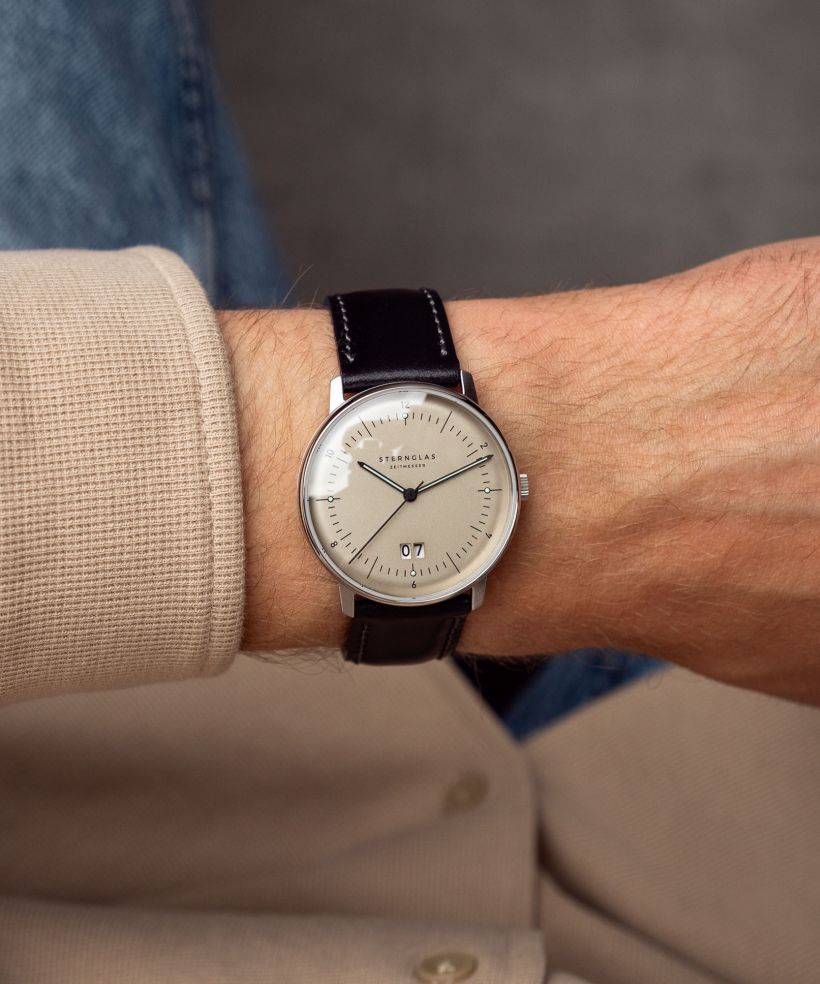 Годинник Чоловічий Sternglas Naos Big Date Alabaster