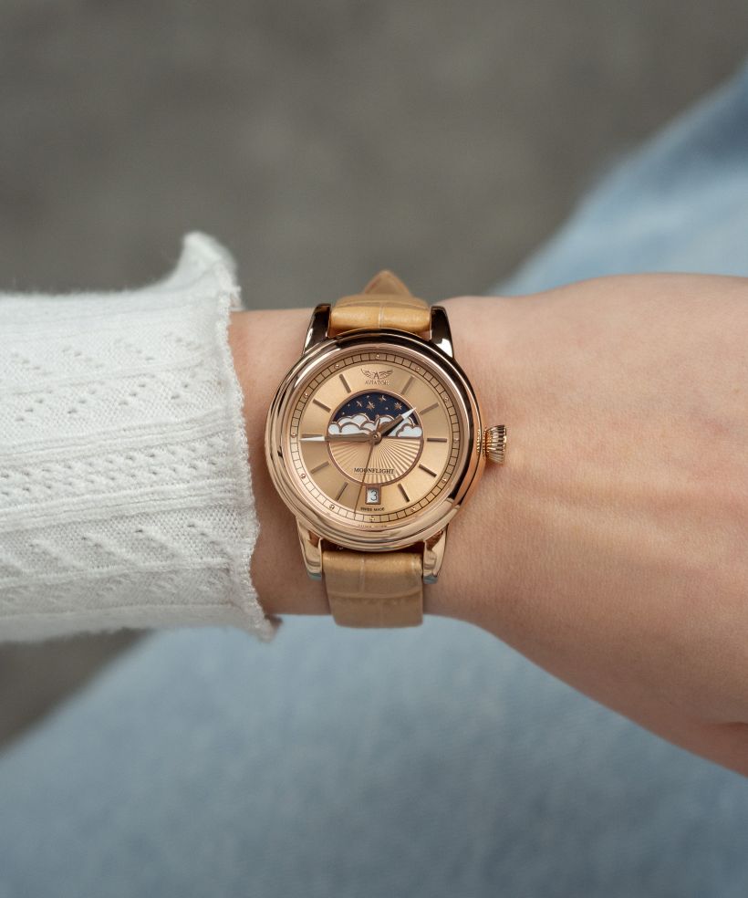 Годинник Жіночий Aviator Douglas Moonflight + bransoleta Morellato