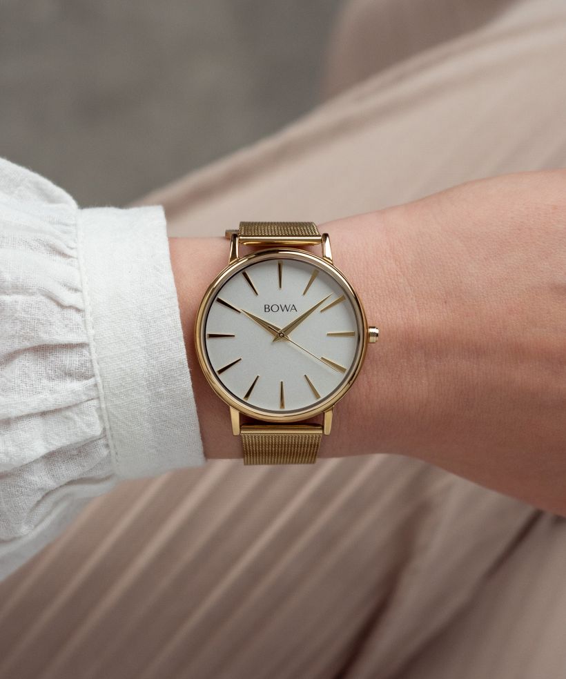 Годинник Жіночий BOWA Praha Silver-Gold Mesh 38