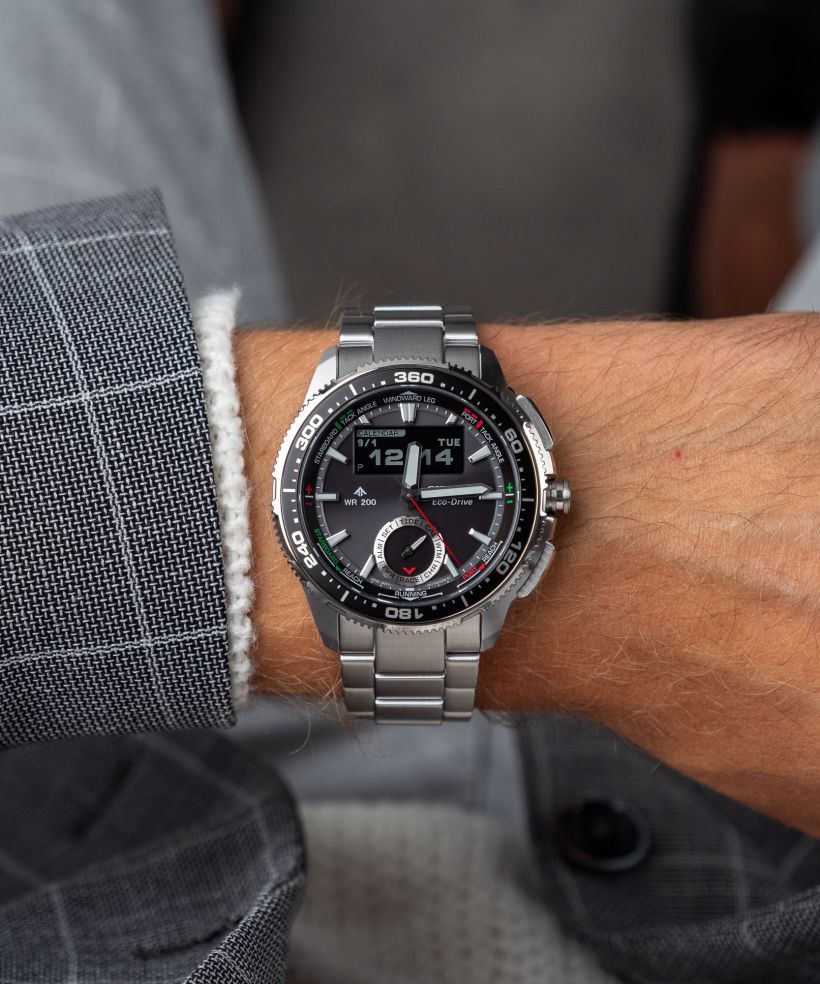 Годинник Чоловічий Citizen Promaster Marine Wave Tracker Eco-Drive Chronograph