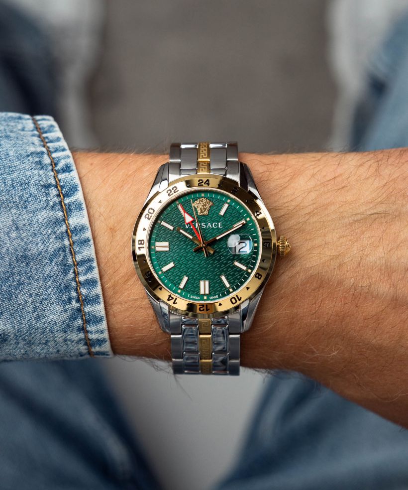 Годинник Чоловічий Versace Greca Time GMT