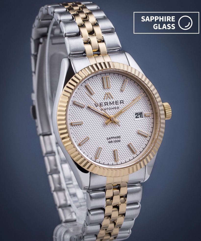 Годинник Чоловічий VERMER Ionian White Silver-Gold Steel