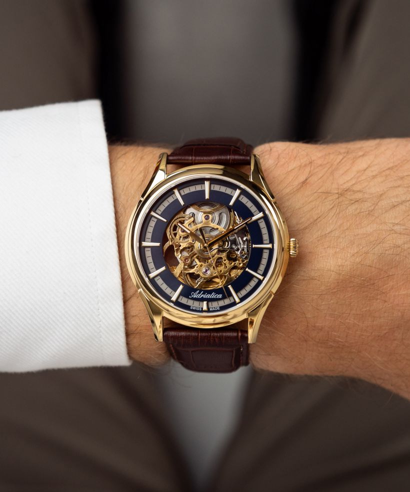 Годинник Чоловічий Adriatica Classic Skeleton Automatic