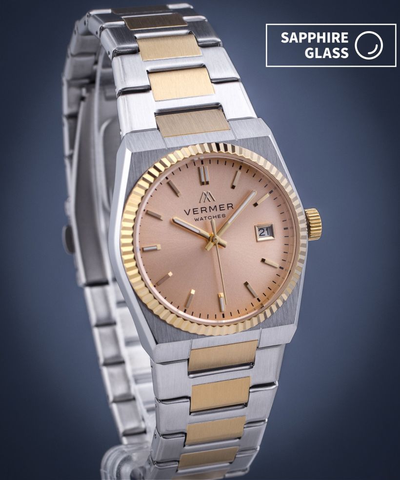 Годинник Жіночий VERMER Caspian Lady Gold Silver-Gold Steel