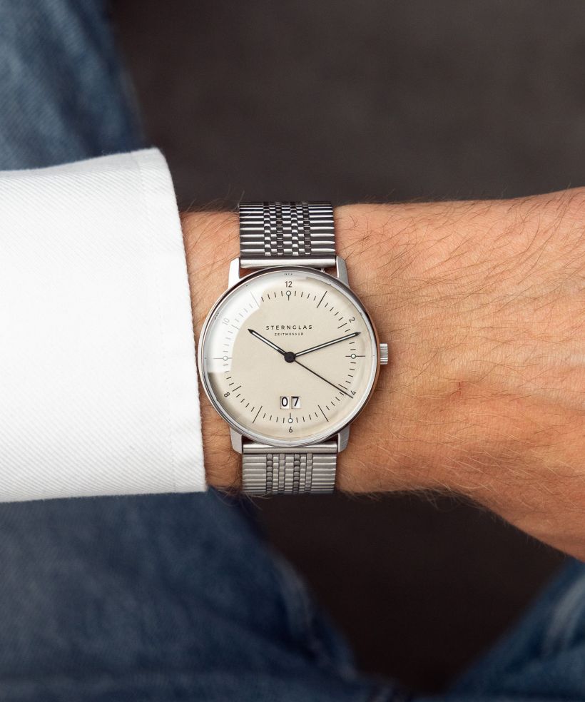 Годинник Чоловічий Sternglas Naos Big Date Alabaster