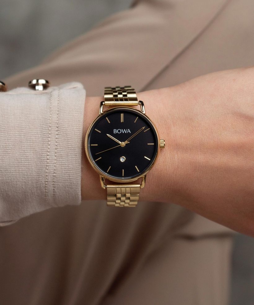 Годинник Жіночий BOWA Milan Black Gold Steel 34