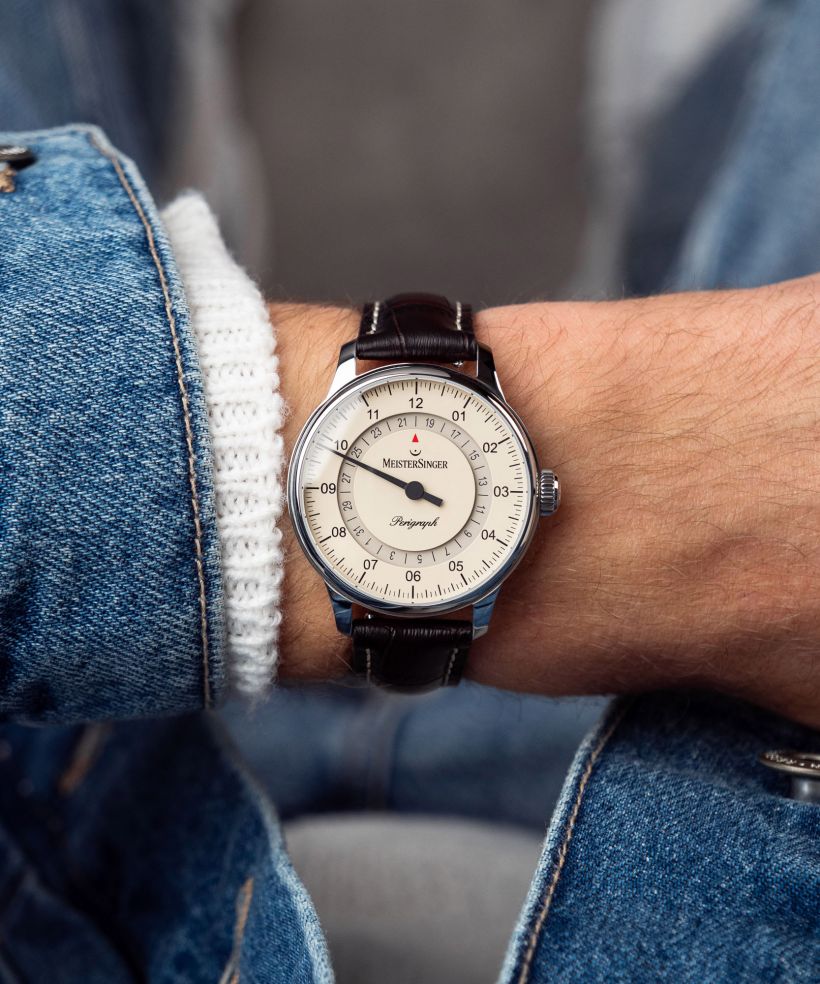 Годинник Чоловічий Meistersinger Perigraph - 38mm Ivory