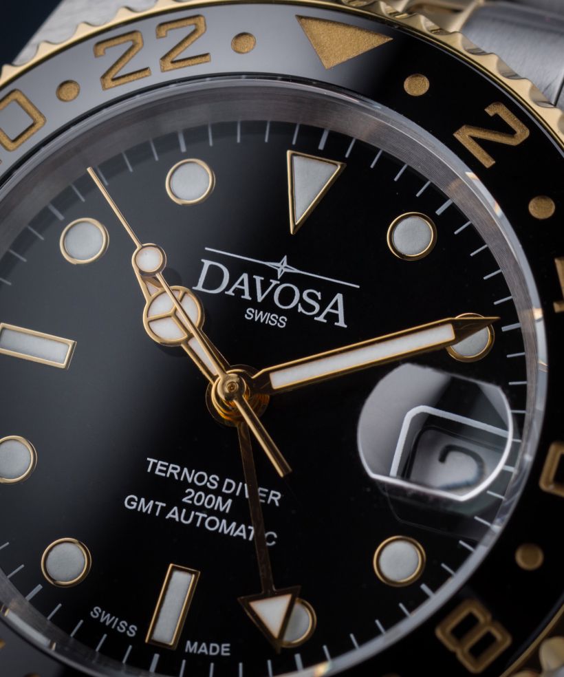 Годинник Чоловічий Davosa Ternos Diver Ceramic GMT WaveSl Automatic