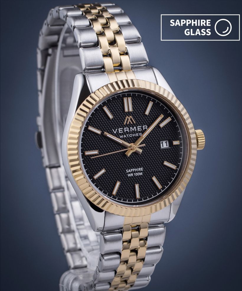 Годинник Чоловічий VERMER Ionian Black Silver-Gold Steel