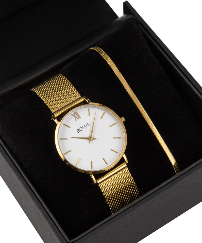 BOWA London White-Gold 33 Gift Set (годинник + браслет)