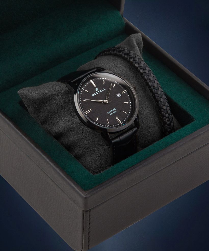 Годинник Чоловічий DESTELL Pictor Full Black Sapphire Gift Set