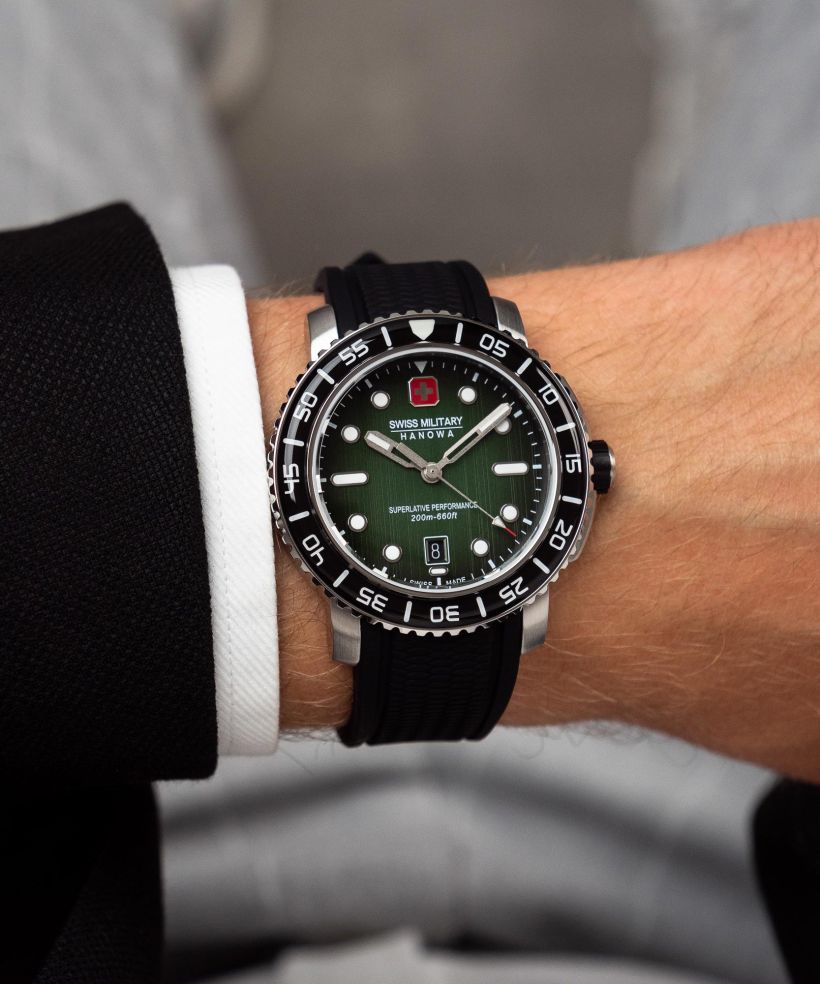 Годинник Чоловічий Swiss Military Hanowa Black Marlin