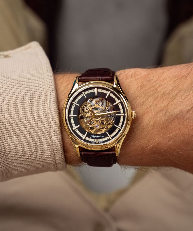 Годинник Чоловічий Adriatica Classic Skeleton Automatic
