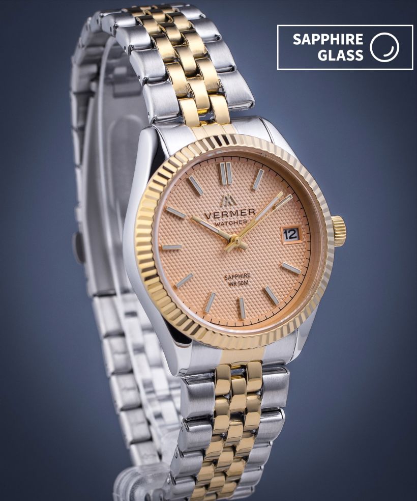 Годинник Жіночий VERMER Ionian Lady Gold Silver-Gold Steel