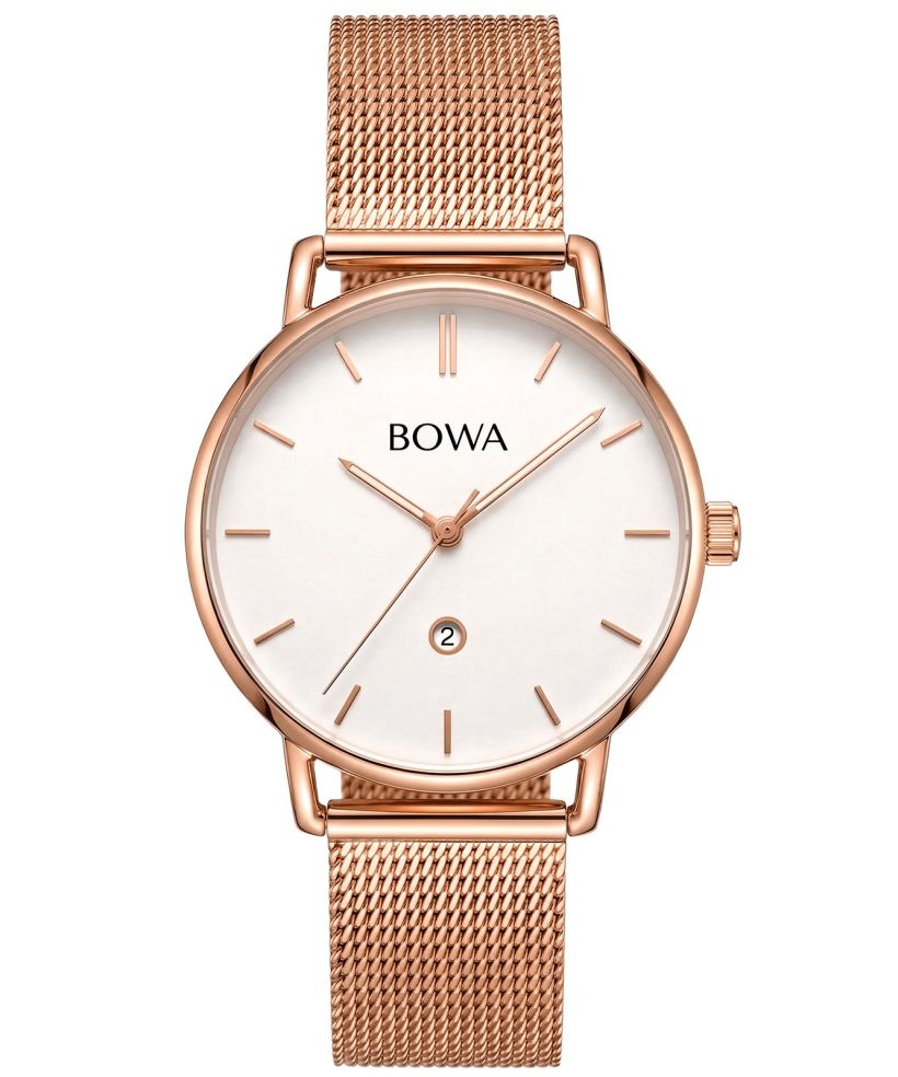 Годинник Жіночий BOWA Milan White Rose-Gold Mesh 34