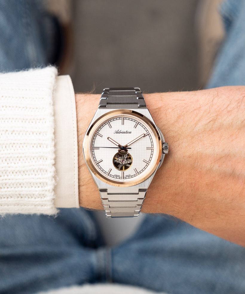 Годинник Чоловічий Adriatica Classic Open Heart Automatic