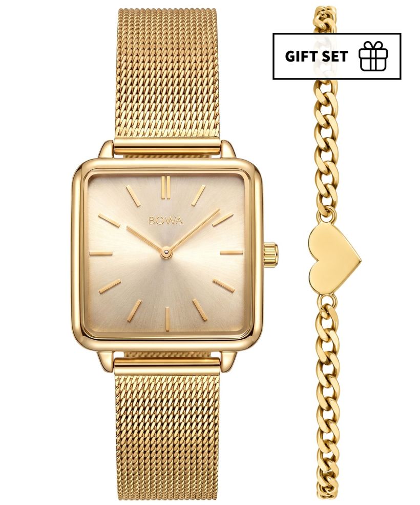 Годинник Жіночий BOWA Vienna Full-Gold Mesh 29 Gift Set