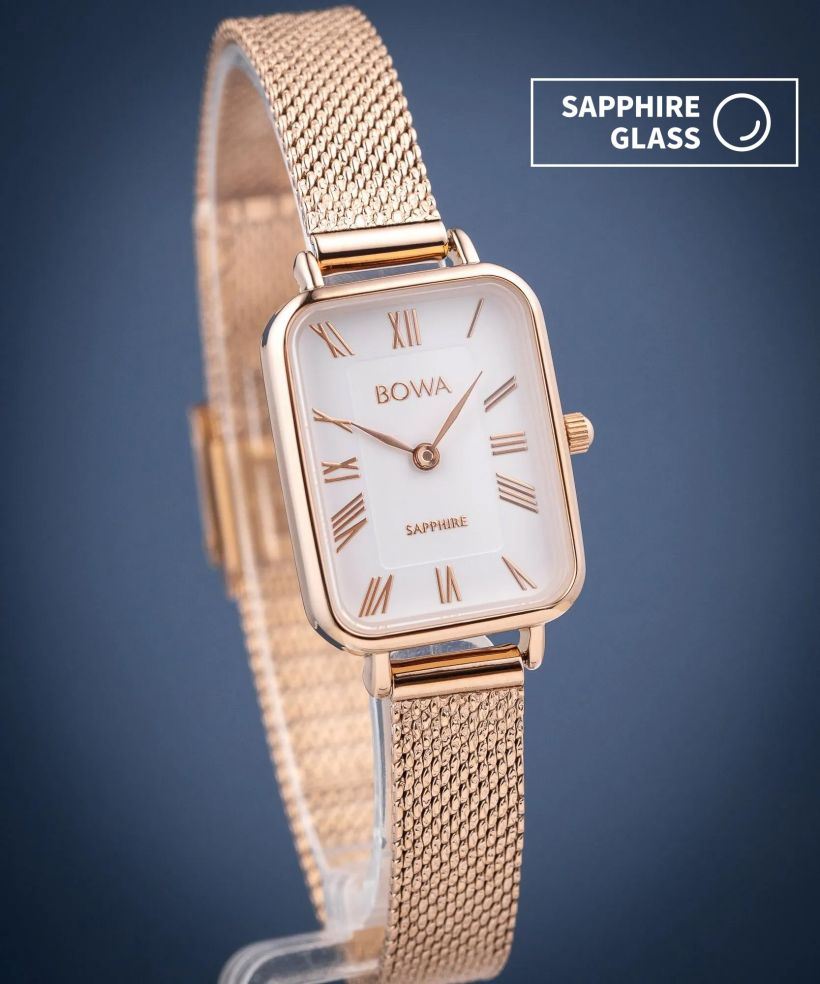Годинник Жіночий BOWA Dubai White Rose-Gold Mesh 20