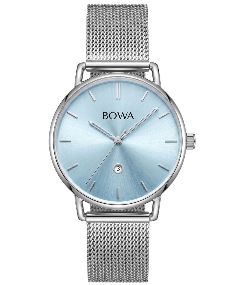 Годинник Жіночий BOWA Milan Ice-Blue Silver Mesh 34