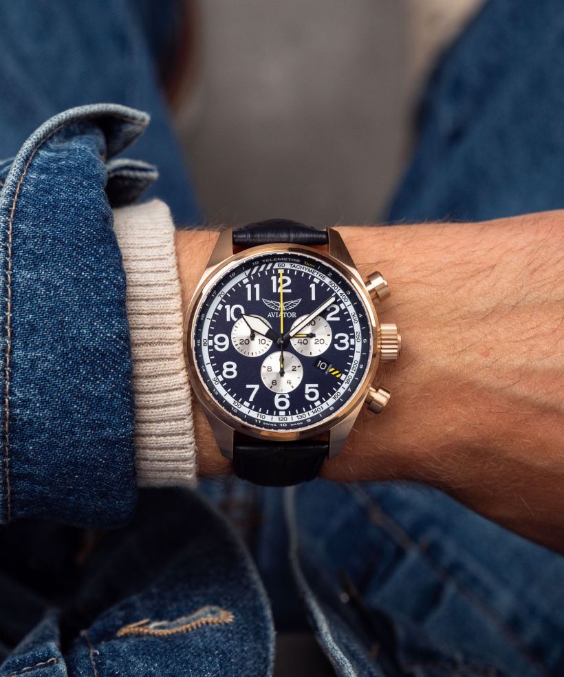 Годинник Чоловічий Aviator Airacobra P45 Chronograph
