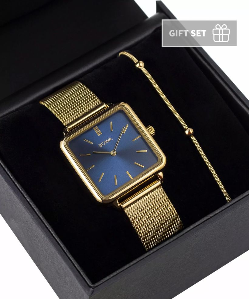 Годинник Жіночий BOWA Vienna Navy Blue-Gold Mesh 29