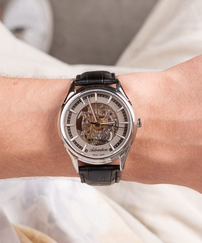 Годинник Чоловічий Adriatica Automatic Skeleton SET