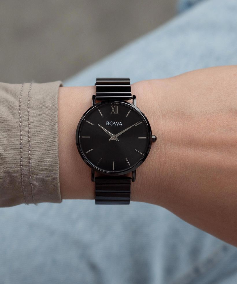 Годинник Жіночий BOWA London Full Black Steel 33