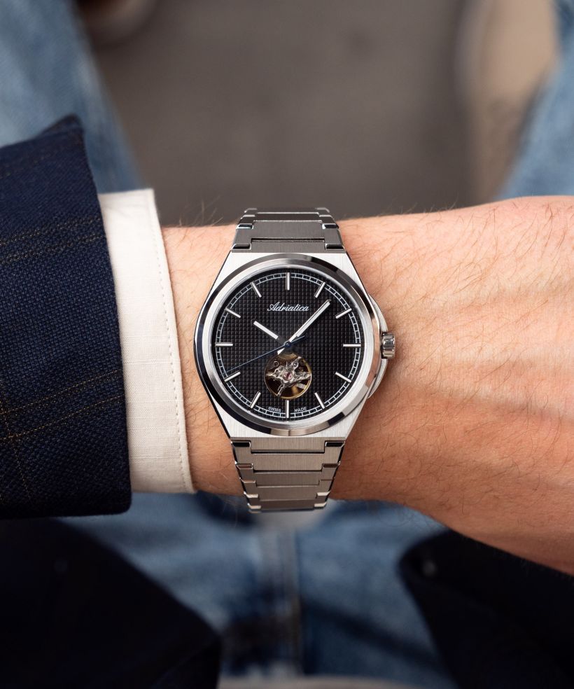 Годинник Чоловічий Adriatica Classic Open Heart Automatic