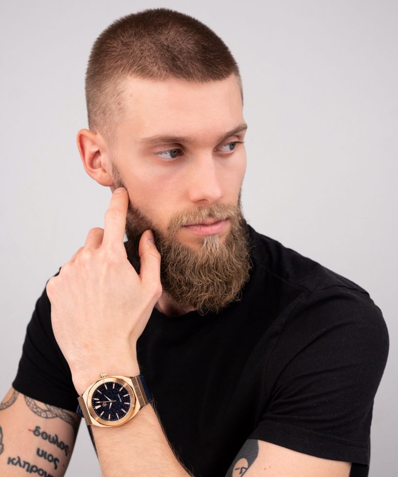 Годинник Чоловічий Paul Rich Star Dust Rose Gold Leather 42