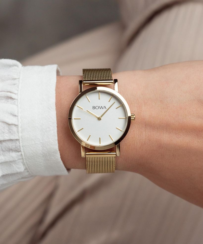 Годинник Жіночий BOWA Tokyo White-Gold Mesh 33
