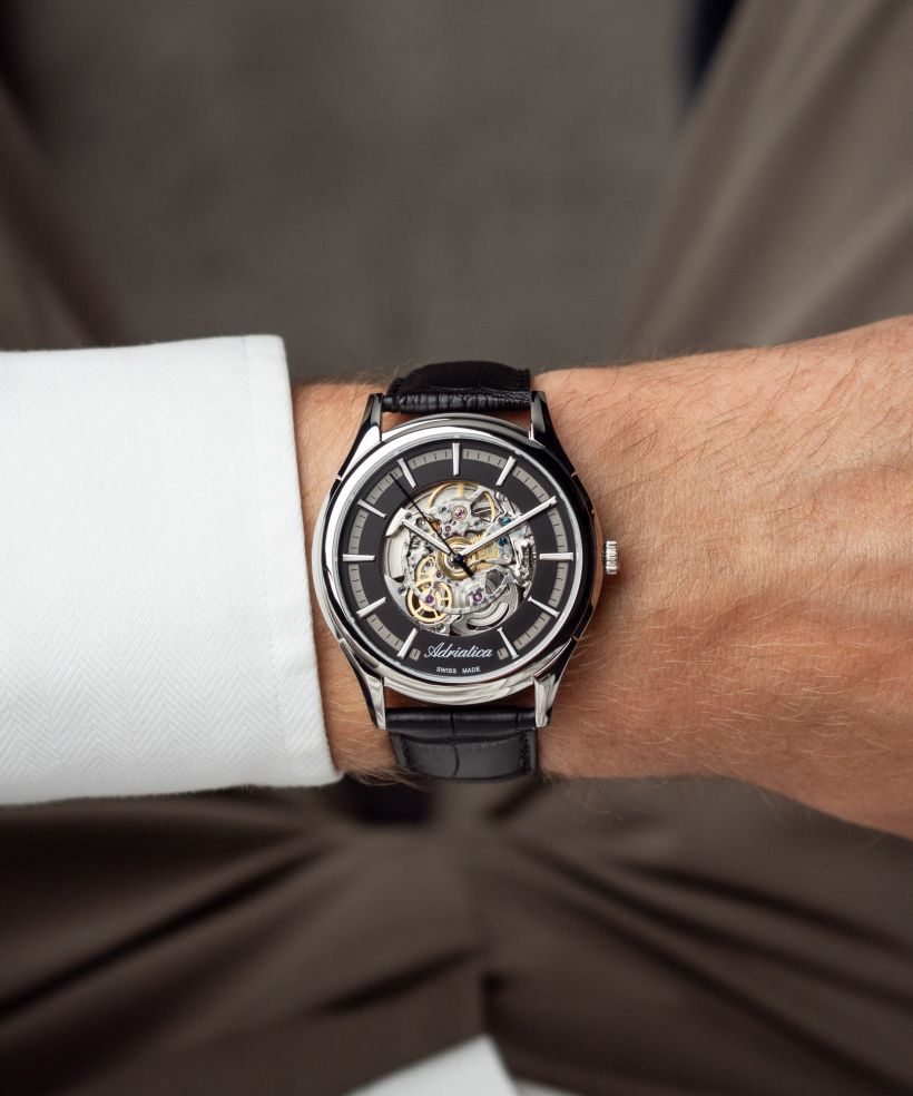 Годинник Чоловічий Adriatica Automatic Skeleton SET
