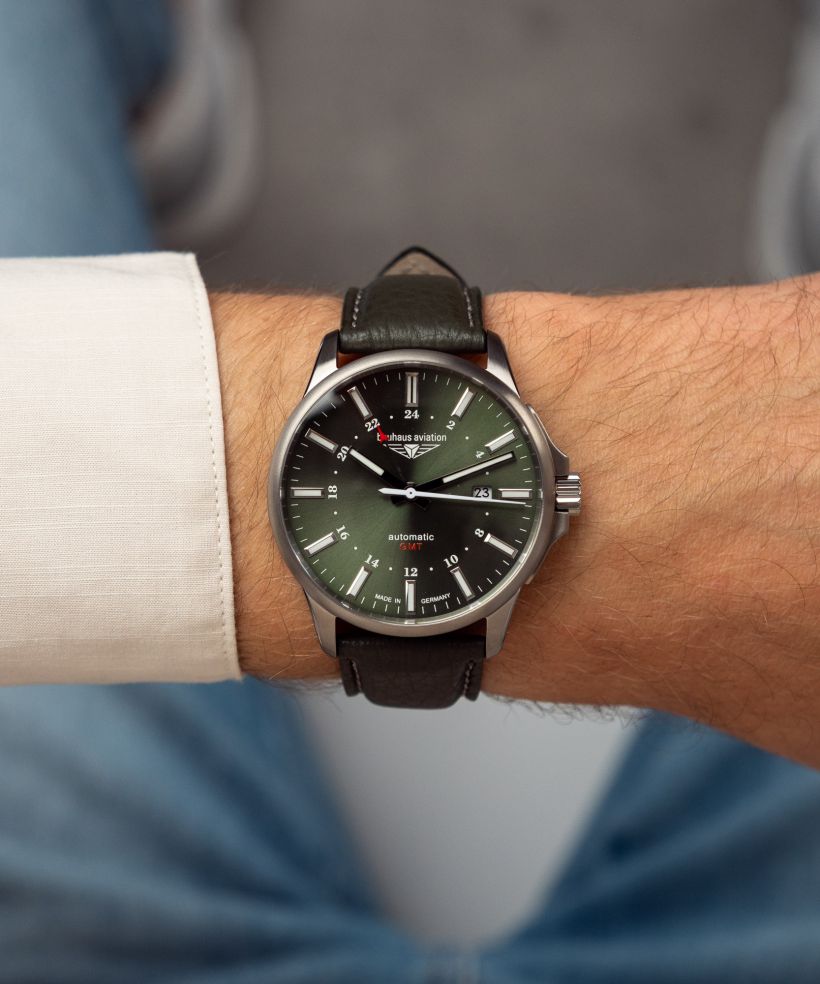 Годинник Чоловічий Bauhaus Aviation Titanium Automatic GMT