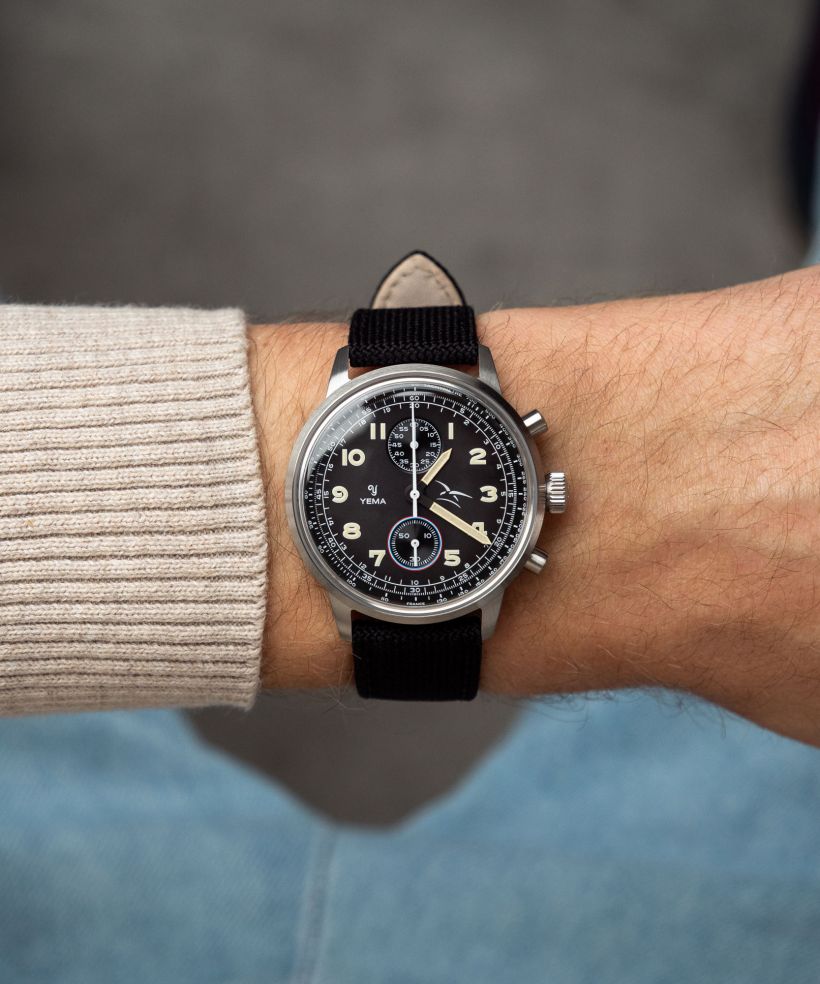 Годинник Чоловічий Yema Flygraf Bi-Compax French Air Force Chronograph