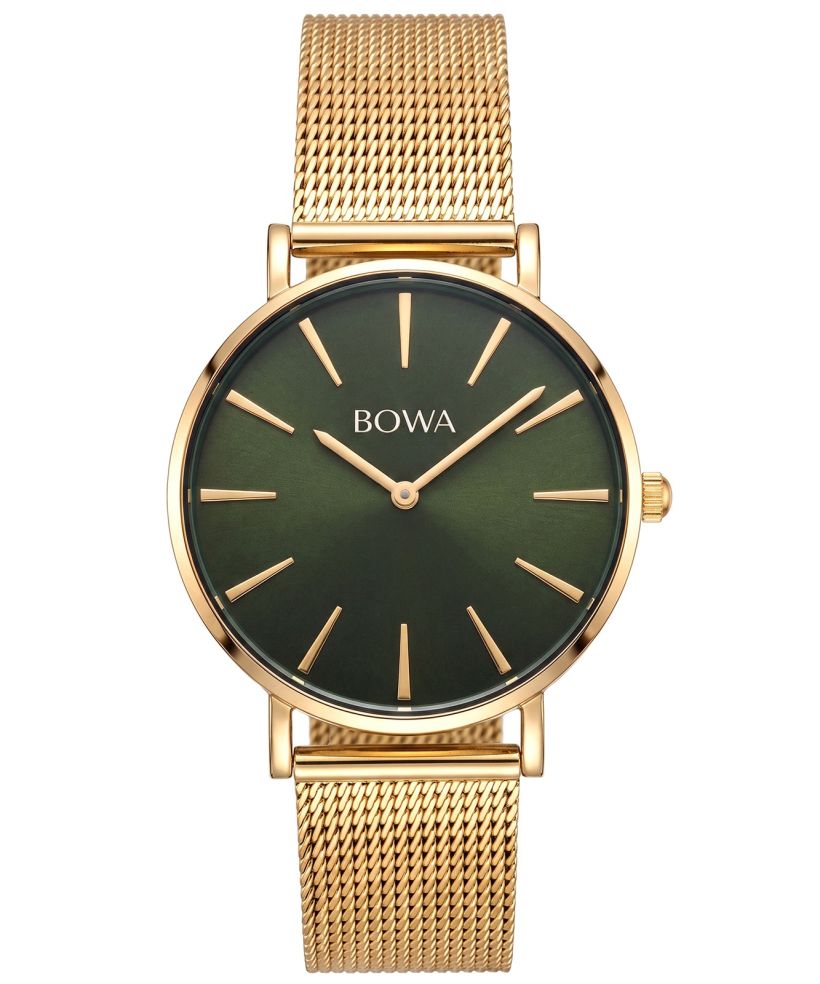 Годинник Жіночий BOWA New York Petite Green-Gold Mesh 34