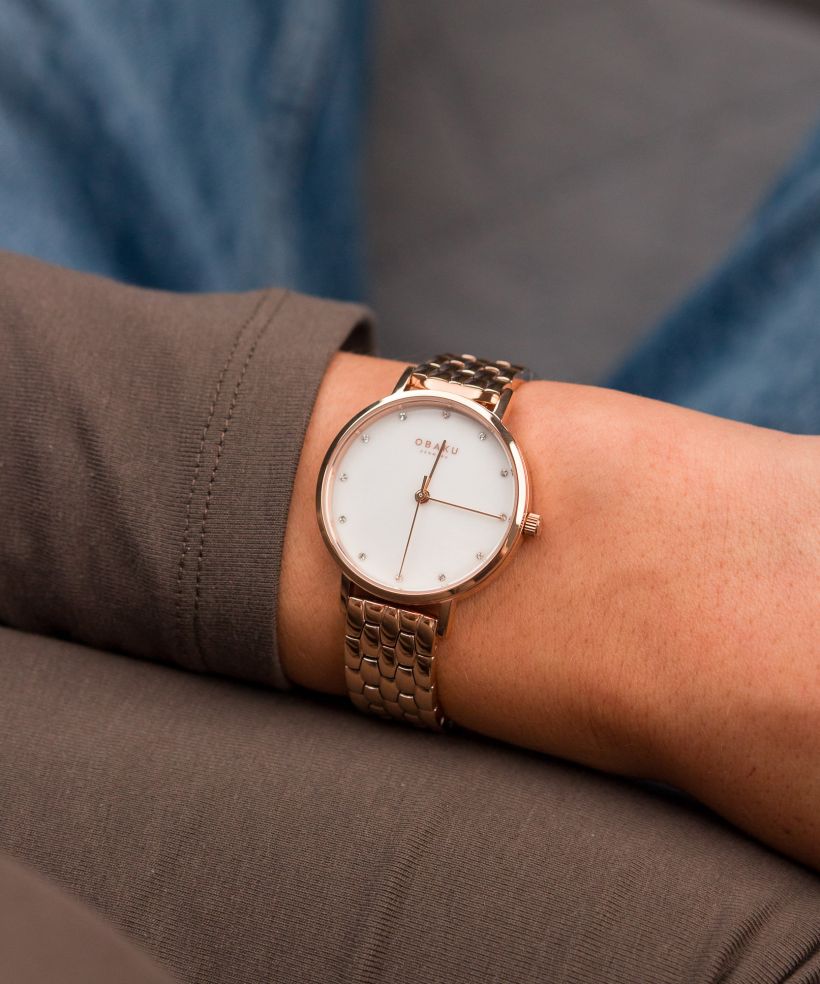 Годинник Жіночий Obaku Brink Lille Perlemor Fuchsia