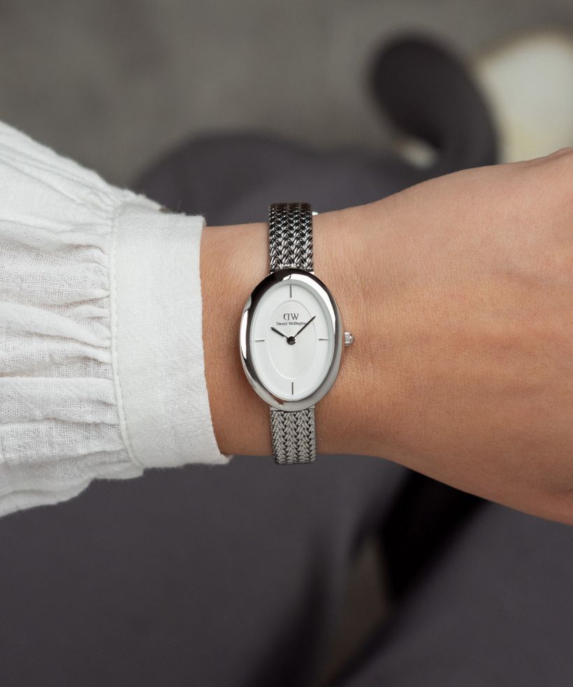 Годинник Жіночий Daniel Wellington Juliette Braided Mesh White Sunray Silver