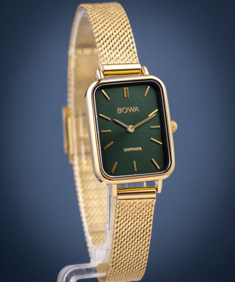 Годинник Жіночий BOWA Dubai Green-Gold Mesh 20