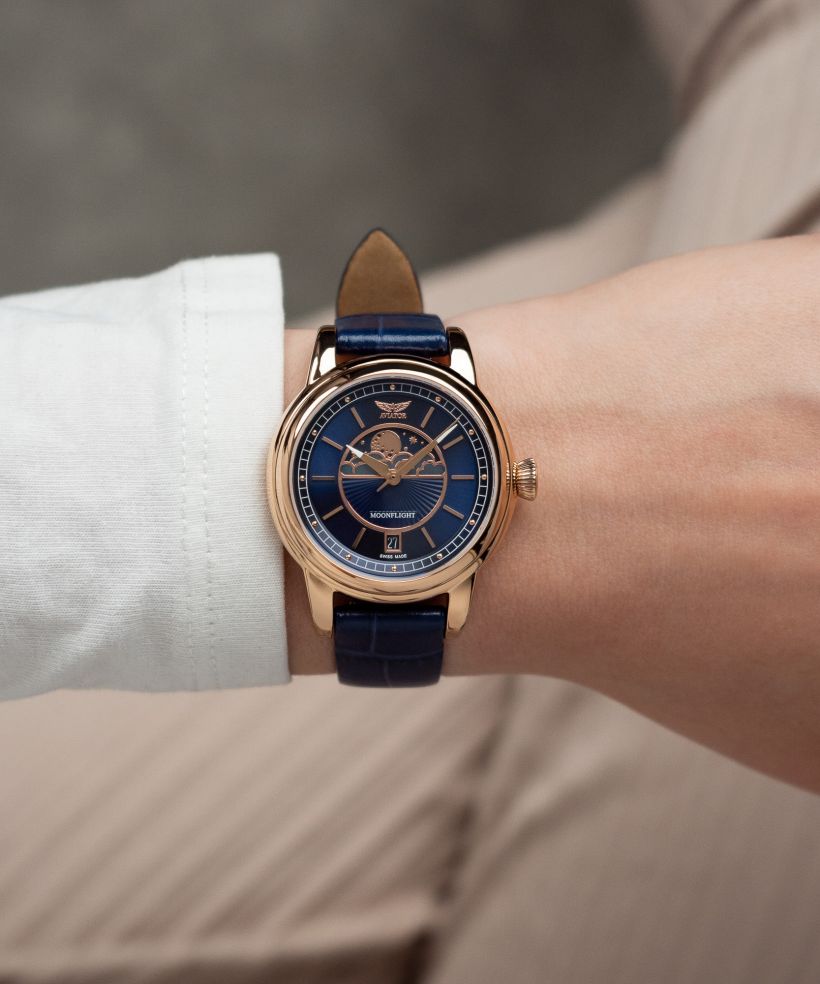 Годинник Жіночий Aviator Moonflight + bransoleta Morellato