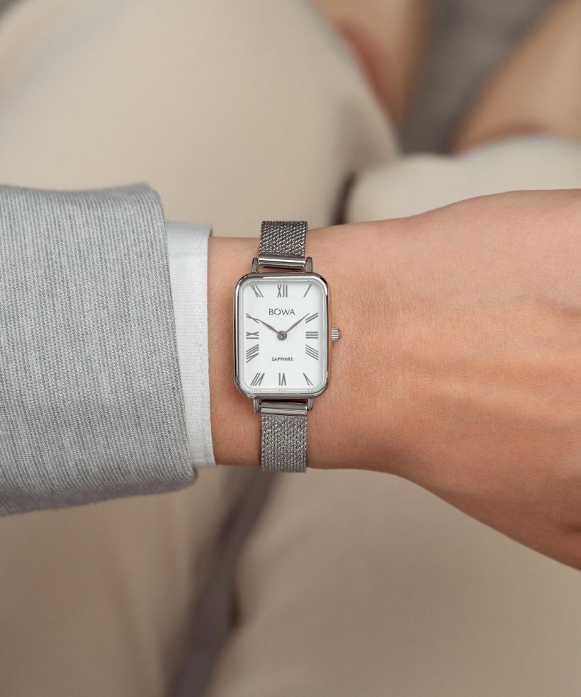Годинник Жіночий BOWA Dubai White-Silver Mesh 20
