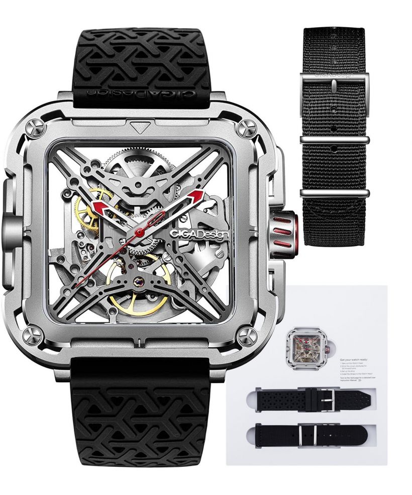 Годинник Чоловічий Ciga Design X Series Gorilla Silver Skeleton Automatic