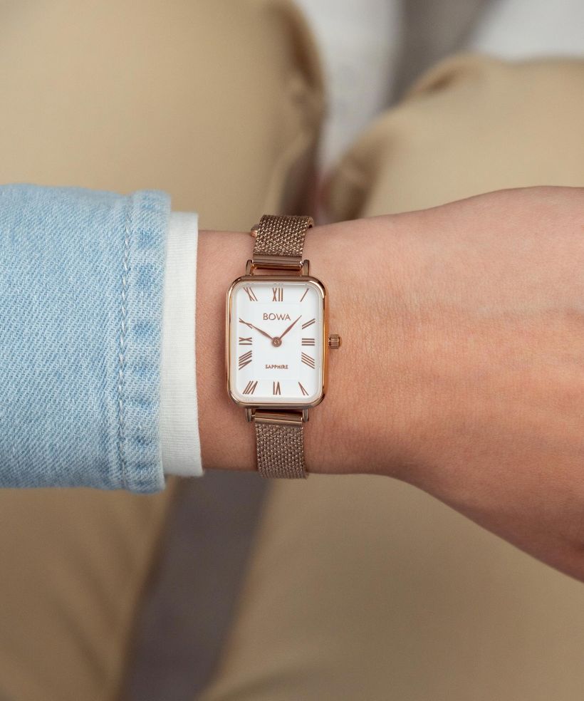 Годинник Жіночий BOWA Dubai White Rose-Gold Mesh 20