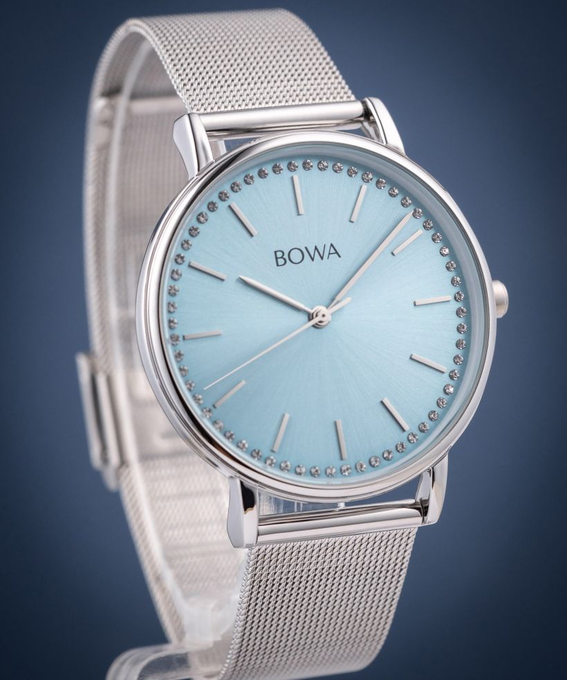 Годинник Жіночий BOWA Rio Ice-Blue Silver Mesh 38