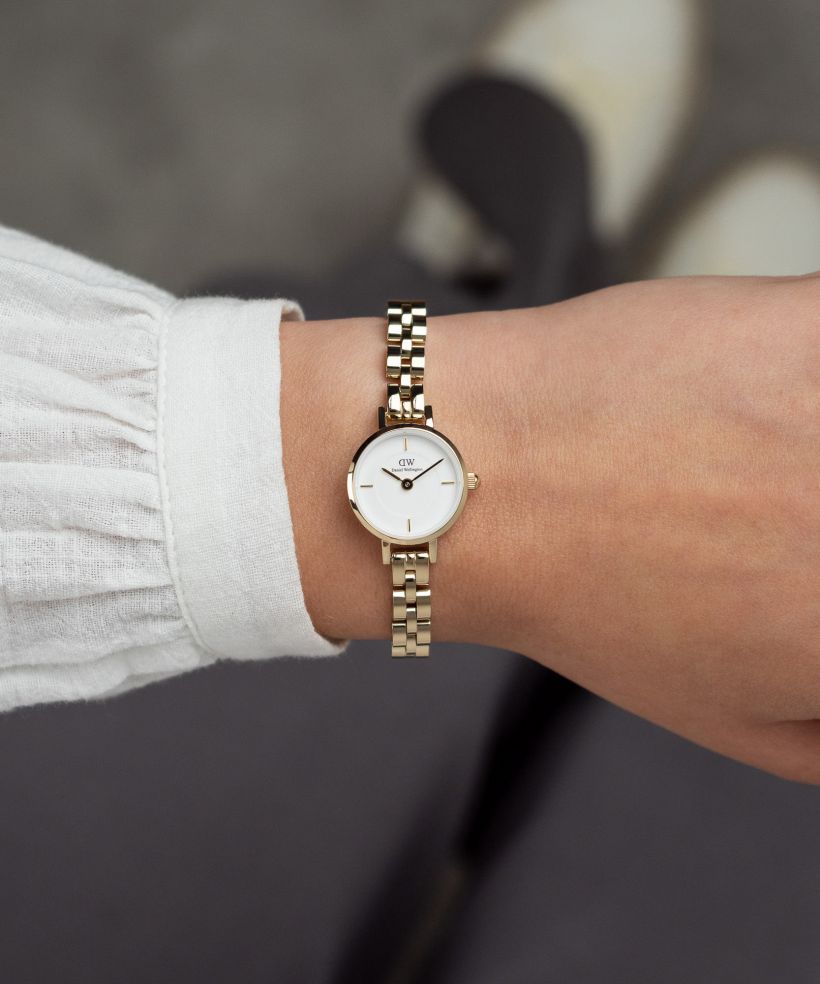Годинник Жіночий Daniel Wellington Petite Mini Arch 3-link White Gold