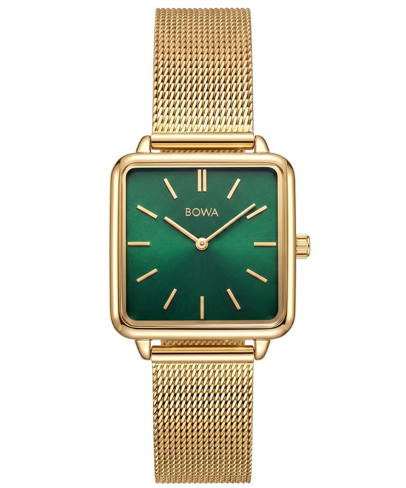 Годинник Жіночий BOWA Vienna Green Gold Mesh 29