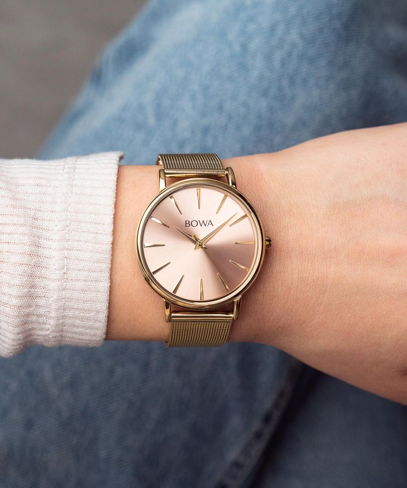 Годинник Жіночий BOWA Praha Pink-Gold Mesh 38