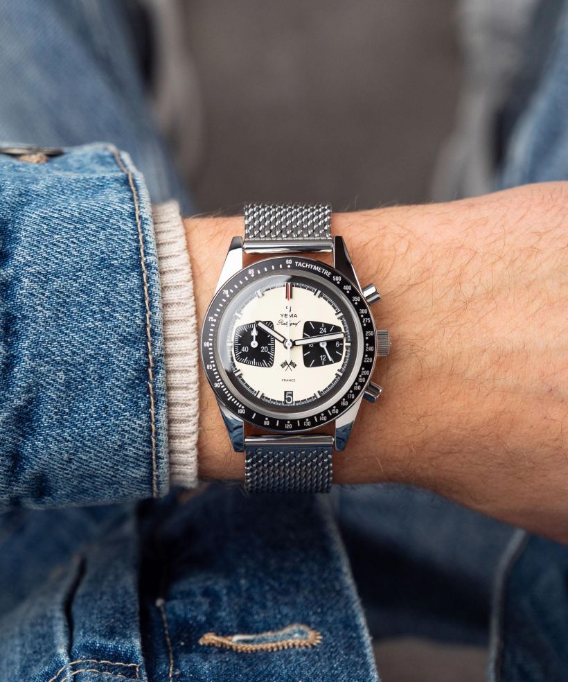 Годинник Чоловічий Yema Rallygraf Panda Chronograph
