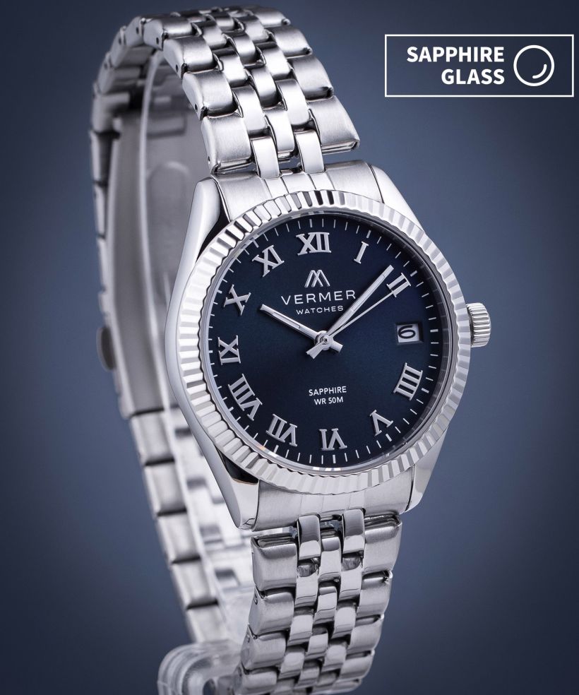 Годинник Жіночий VERMER Aegean Lady Navy Silver Steel