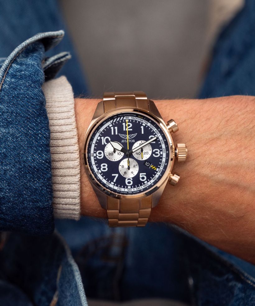 Годинник Чоловічий Aviator Airacobra P45 Chronograph