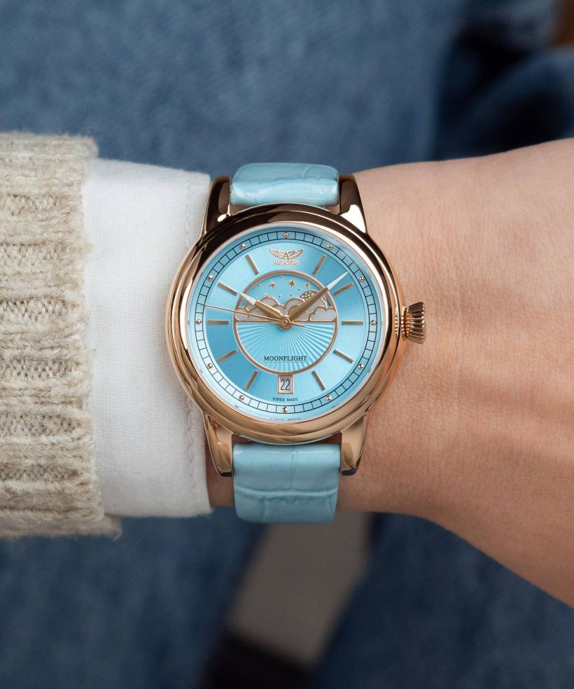 Годинник Жіночий Aviator Moonflight Ice Blue Limited Edition